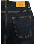Nudie Jeans Indigo Blue Straight Leg Slight Flare Denim Jeans - Made In Italy