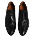 Dolce & Gabbana Black Leather Derby Wingtip Dress Shoes