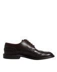 Dolce & Gabbana Brown Leather Derby Wingtip Dress Shoes