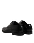 Dolce & Gabbana Black Leather Classic Derby Lace-Up Formal Dress Shoes