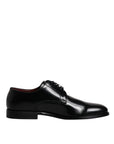 Dolce & Gabbana Black Leather Classic Derby Lace-Up Formal Dress Shoes