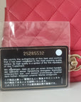 Chanel Vivid Pink-Red Matelasse Chain Mini Shoulder Leather Purse