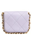 Chanel Light Lilac Leather Chain Strap Mini Crossbody Bag