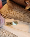 Chanel Beige Caviar De Coco Leather Handbag With Chain Strap
