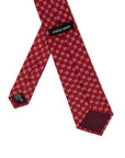 Giorgio Armani Geometric Red Silk Suit Tie