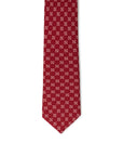 Giorgio Armani Geometric Red Silk Suit Tie