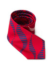 Giorgio Armani Geometric Red Silk Suit Tie