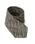 Giorgio Armani Geometric Black White Silk Suit Tie