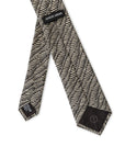 Giorgio Armani Geometric Black White Silk Suit Tie