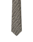 Giorgio Armani Geometric Black White Silk Suit Tie