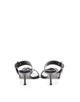 Alexander McQueen Black Leather Low Heel Sandals