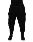 Dolce & Gabbana Black Cotton Cargo Jogger Pants