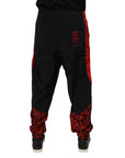 Dolce & Gabbana Black Red Leopard Jogger Pants
