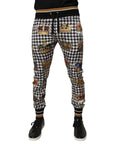 Dolce & Gabbana Houndstooth Crown Print Jogger Pants