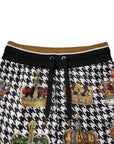 Dolce & Gabbana Houndstooth Crown Print Jogger Pants