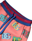 Dolce & Gabbana Pink Logo Monogram Jogger Pants