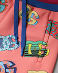 Dolce & Gabbana Pink Logo Monogram Jogger Pants