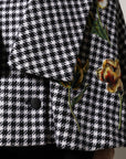 Dolce & Gabbana Blooms & Houndstooth Cape Coat