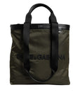 Dolce & Gabbana Military Green Nylon Shoulder & Tote Bag