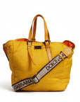 Dolce & Gabbana Yellow-Orange Nylon Shoulder Duffle Bag