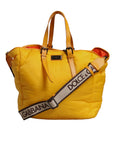 Dolce & Gabbana Yellow-Orange Nylon Shoulder Duffle Bag