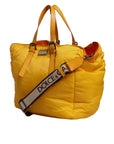 Dolce & Gabbana Yellow-Orange Nylon Shoulder Duffle Bag