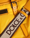 Dolce & Gabbana Yellow-Orange Nylon Shoulder Duffle Bag