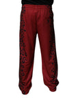 Dolce & Gabbana Black Red Leopard Sweatpants