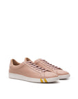 Bally Grained Leather Sneakers - Powder Pink/Yellow Stripe