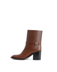 Burberry Chocolate Brown Leather Ankle Boots