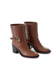 Burberry Chocolate Brown Leather Ankle Boots