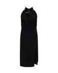Givenchy Plunge Neckline Black Midi Dress