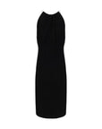 Givenchy Plunge Neckline Black Midi Dress