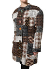 Dolce & Gabbana Patchwork & Mismatch Button Coat