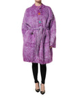 Dolce & Gabbana Button Mismatch Trench Coat - Purple