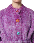 Dolce & Gabbana Button Mismatch Trench Coat - Purple
