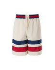 Gucci GG Red & Blue Stripe Midi Shorts