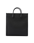 Gucci Logo Black Leather Medium Shopper Tote Bag