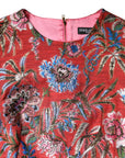 Dolce & Gabbana Floral Jacquard A-line Mini Dress - Red