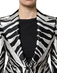 Dolce & Gabbana Zebra Print Single-Breasted Blazer