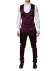 Dolce & Gabbana Vest, Blazer & Pants Silk 3-Piece Suit - Royal Purple