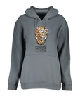 Cavalli Class Leopard Print Hoodie - Dark Gray/Grey