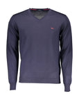Harmont & Blaine V-Neck Wool Sweater - Blue