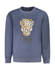 Cavalli Class Rustic Blue Leopard Sweatshirt