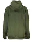 Cavalli Class Leopard Print Hoodie - Military Green