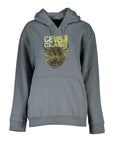 Cavalli Class Leopard Print Hoodie - Dark Gray/Grey