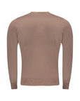 Cavalli Class Taupe Brown Fitted Sweater