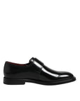 Dolce & Gabbana Black Leather Monk Strap Dress Shoes