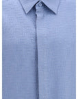 Fendi Blue Linen Shirt