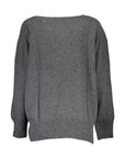 North Sails Wool-Cashmere V-Neck Relaxed Fit Sweater - Charcoal - Made In Italy